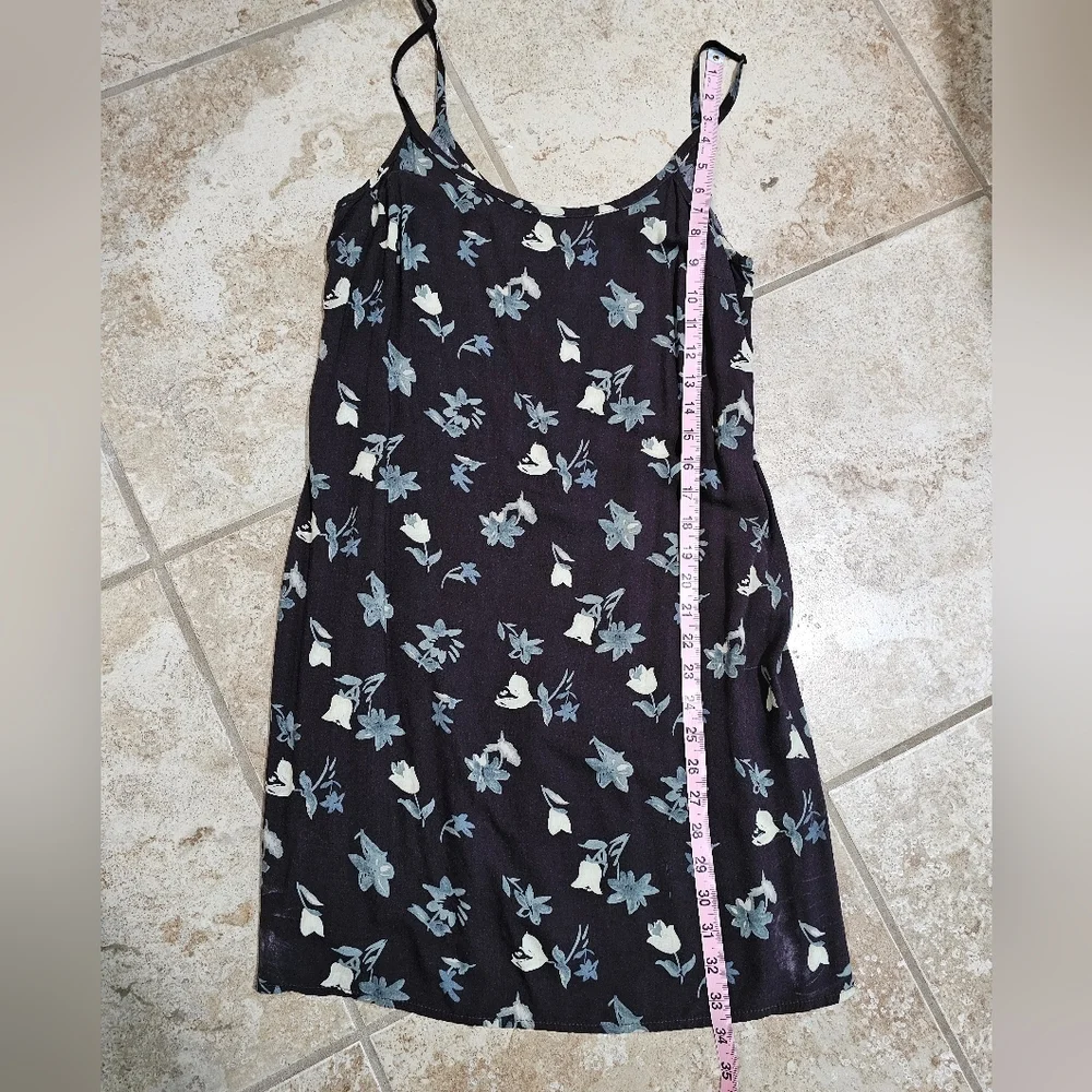 Rampage Women’s 6 Slip Dress Brown Floral Rayon Mini 90s Grunge Festival Rare - Picture 6 of 6